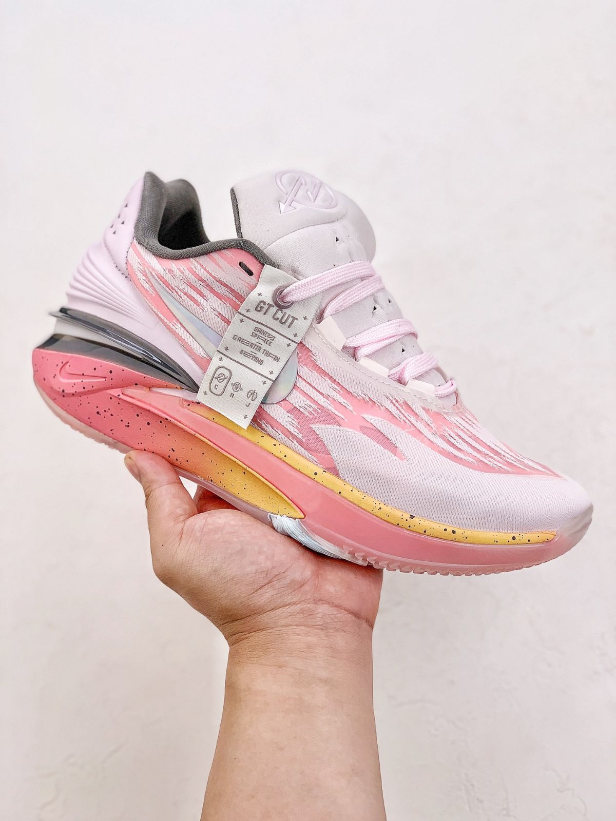 NIKE AIR ZOOM G.T. CUT 2 ナイキ エア ズーム GT カット 2 【MEN'S】 white/pearl pink-grey DJ6013-602