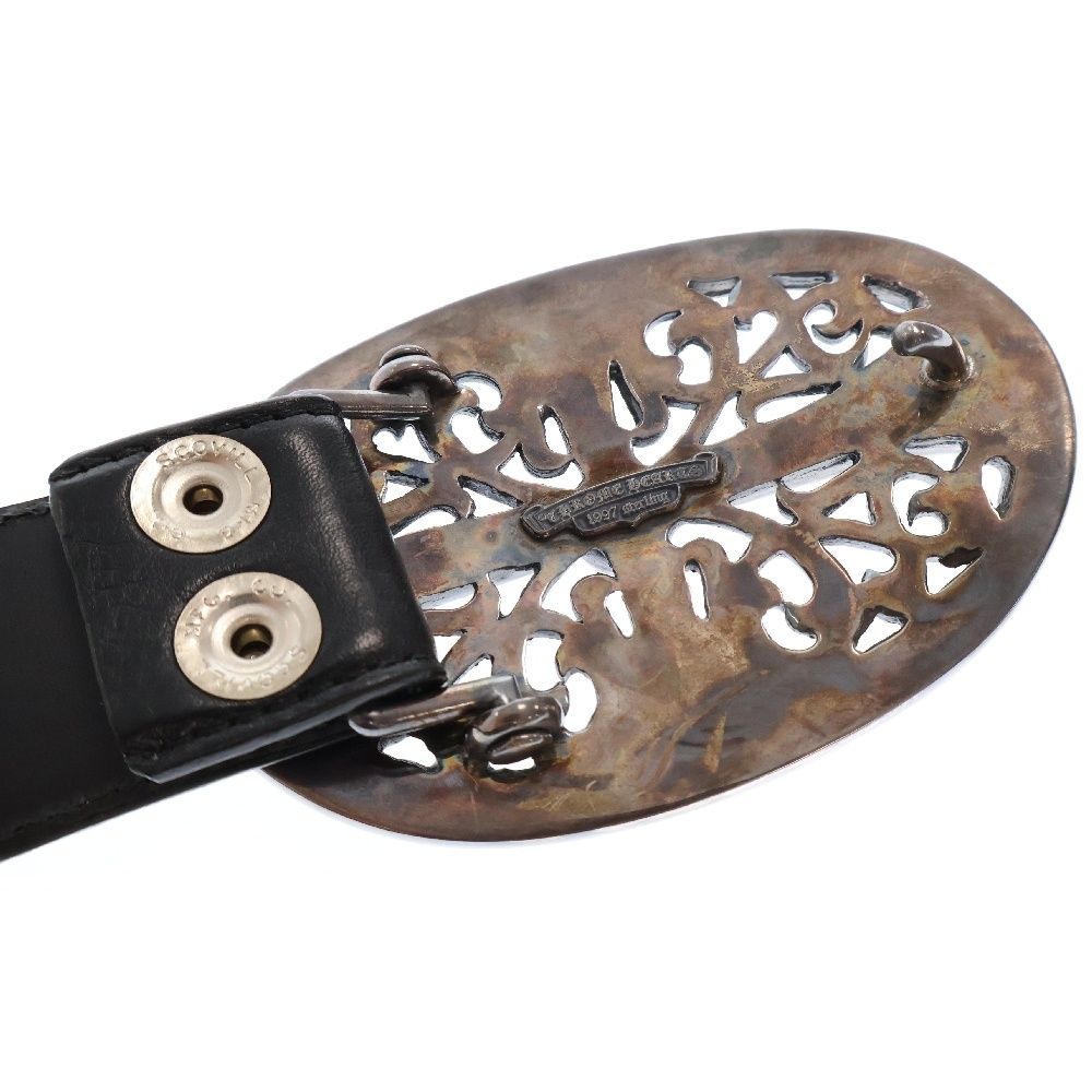 CHROME HEARTS (クロムハーツ) BUCKL OVAL CROSS LG STRAP1.5