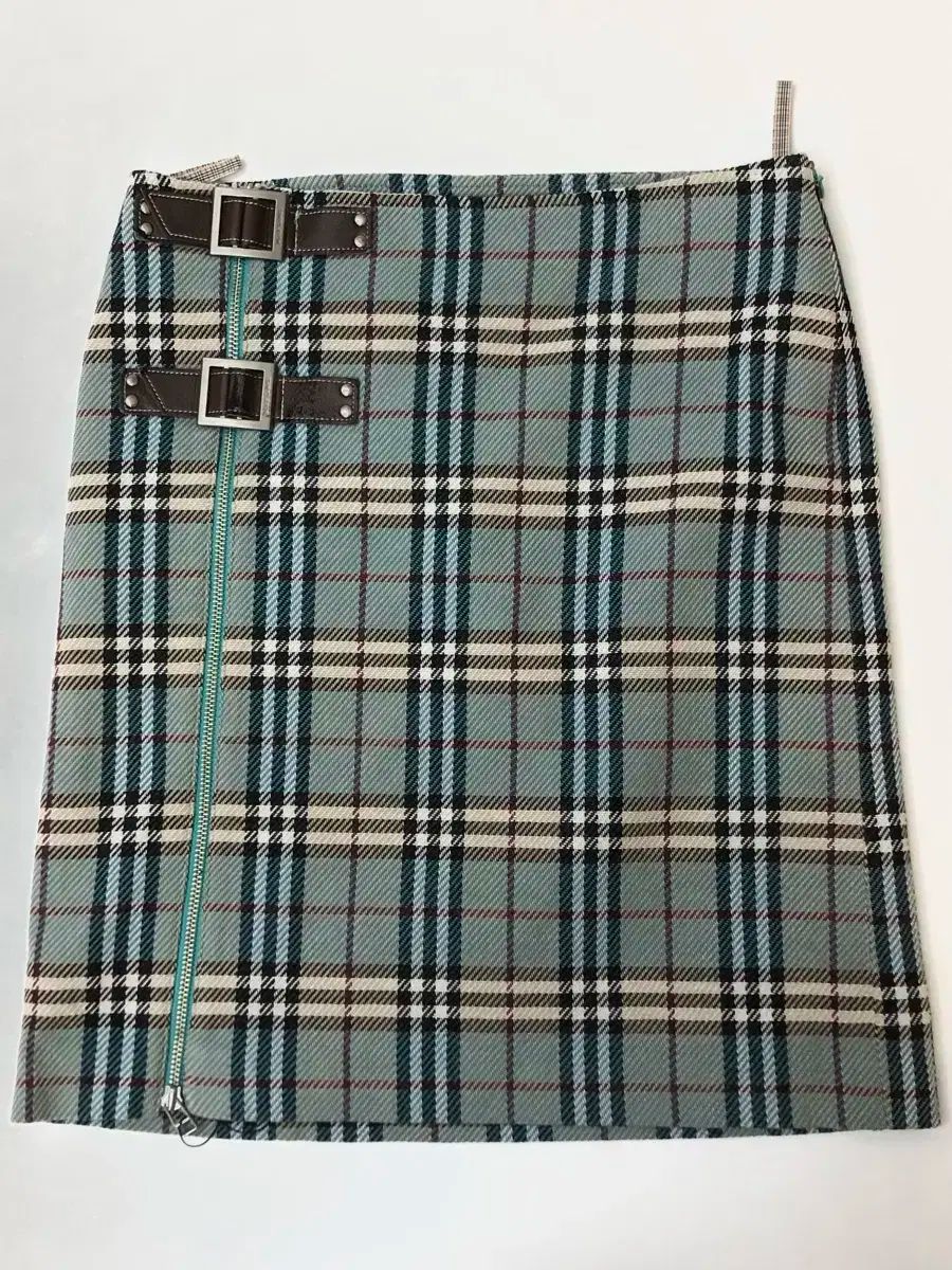 Burberry BURBERRY バーバリー ブルーレーベル ミント チェック ミディ スカート