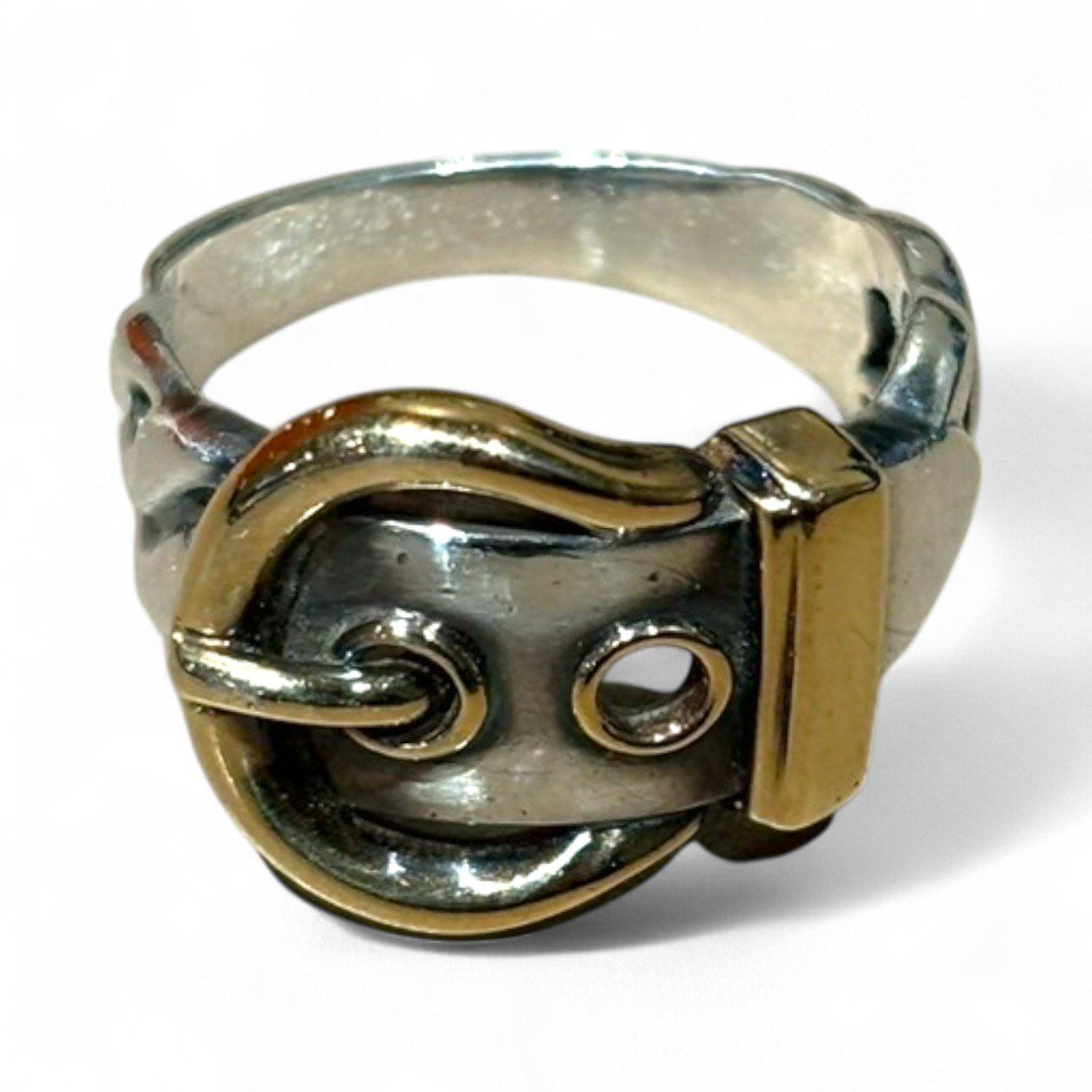 資産 エルメス リング ブックルセリエ 15.5号 ゴールド シルバー コンビ 資産 エルメス リング ブックルセリエ 15.5号 ゴールド シルバー