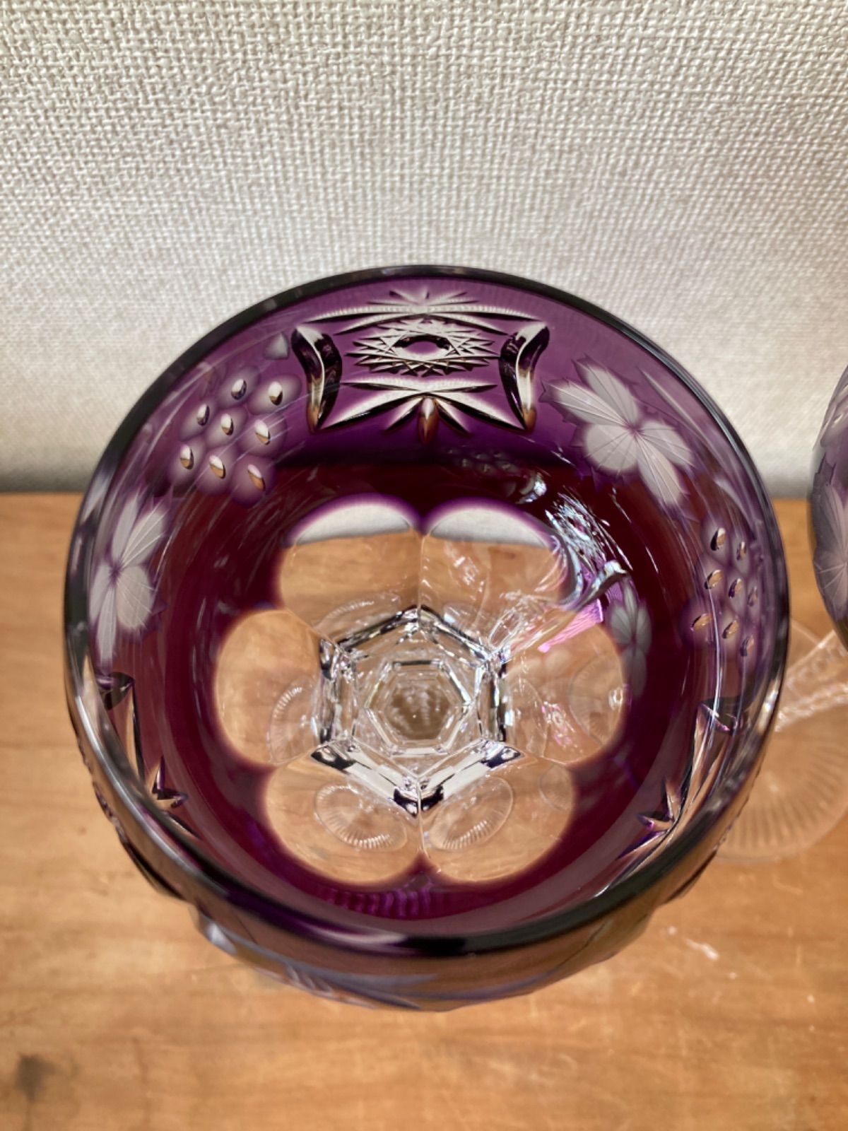 ナハトマン NACHTMANN ワイングラス 切子 ペア