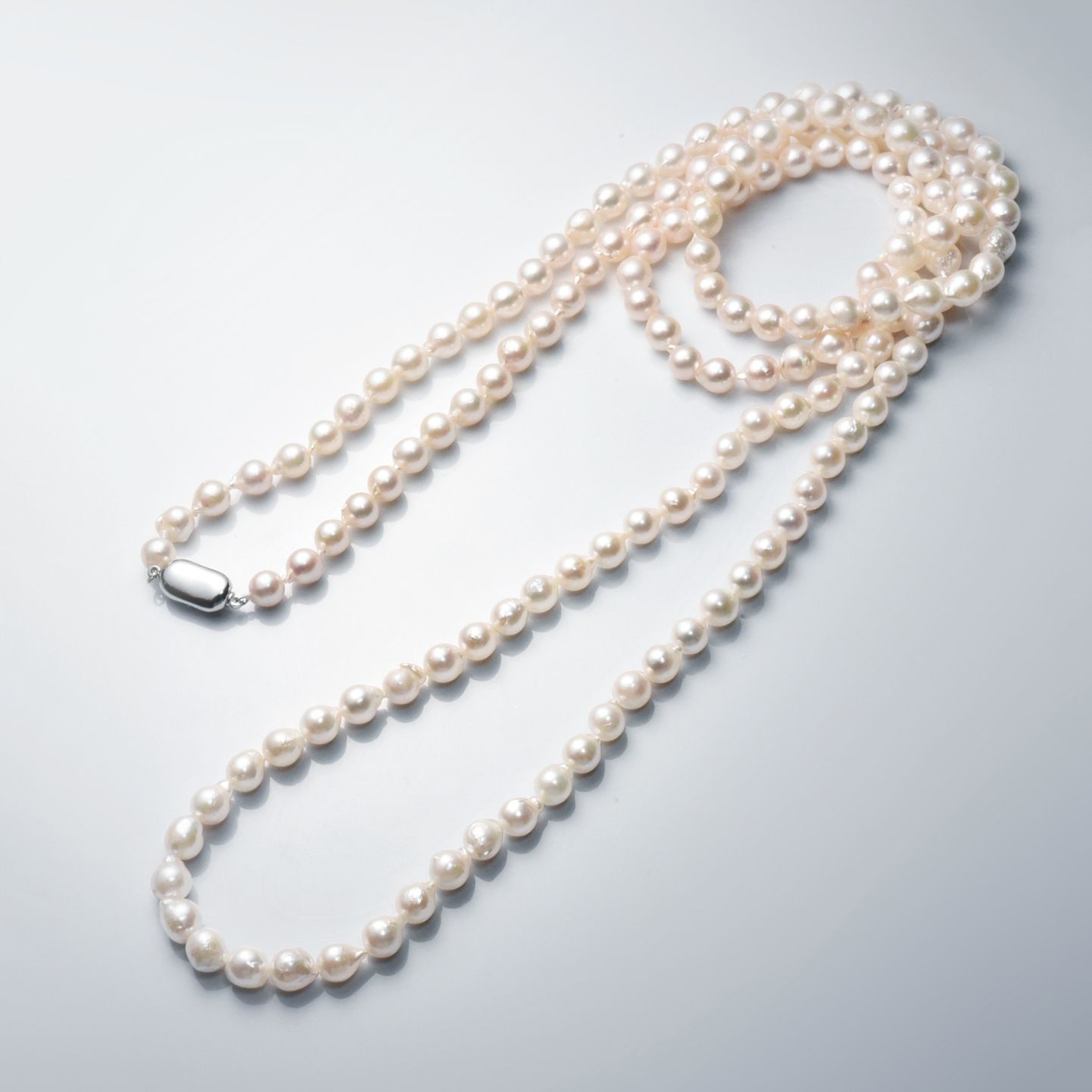 バロックアコヤパール6.5-7mmロングネックレス 120cm - メルカリ