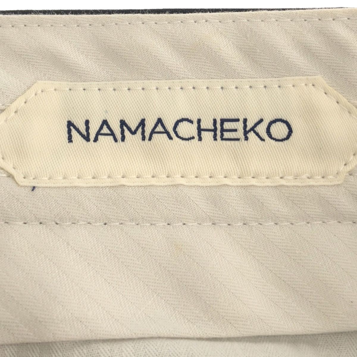 NAMACHEKO ナマチェコ 19AW SHIL TROUSER ウールスラックスパンツ ブラック M
