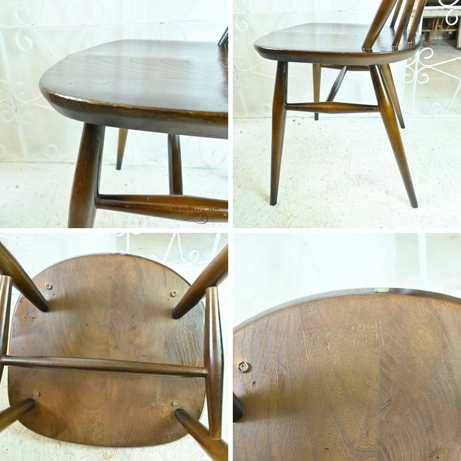 L3705-234-3 英国アンティーク ERCOL アーコールチェア ホイール