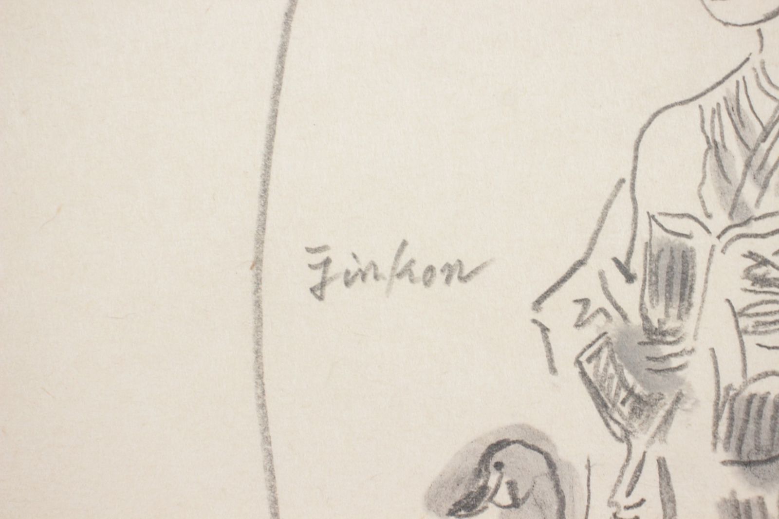 野間仁根 人物画 肉筆鉛筆画 デッサン 楾 V 333.5-OS 13 置時計 鉛筆画 木炭画 