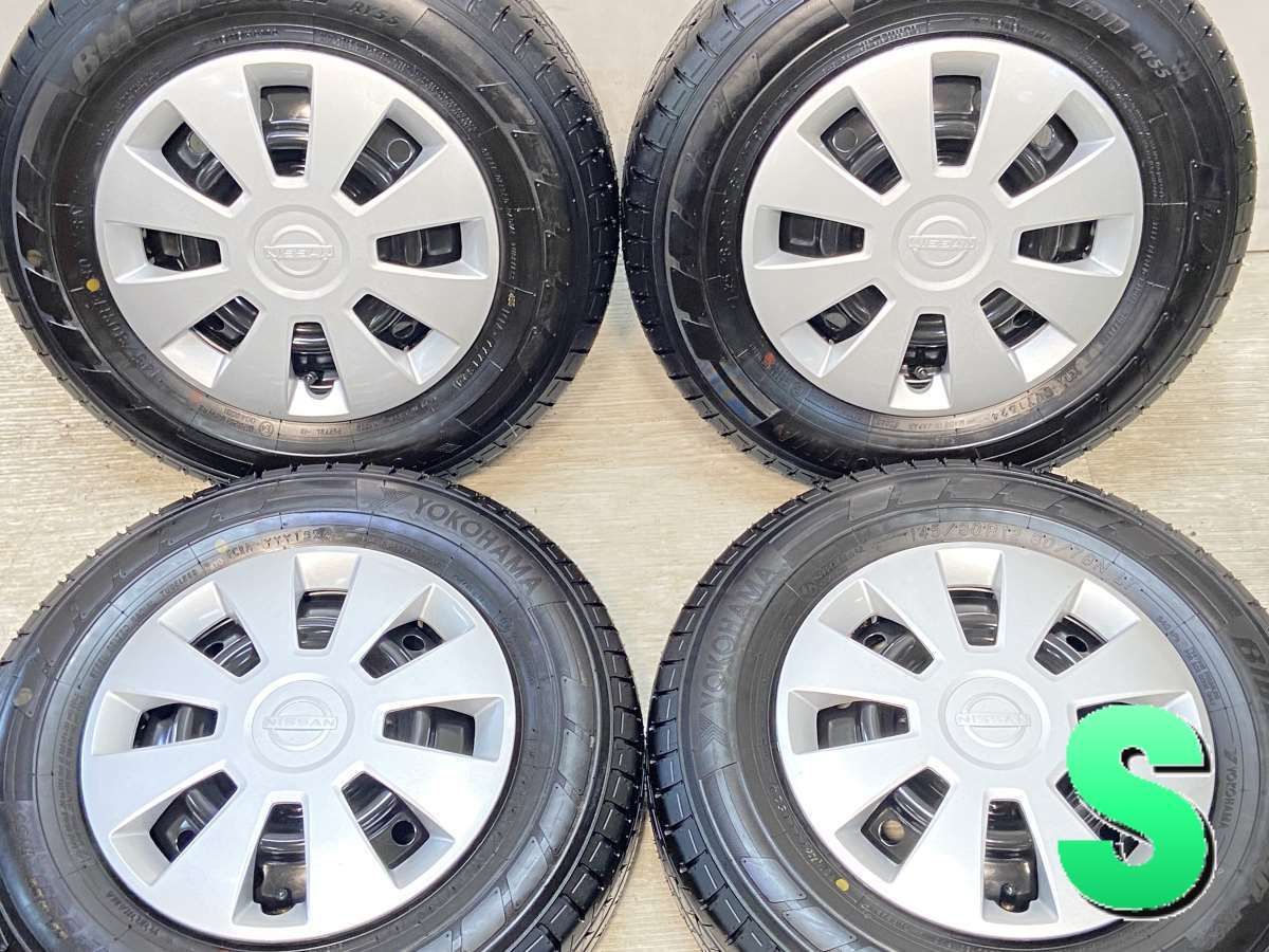 145/80R12 80/78LT nヨコハマ ブルーアースVAN RY55 n日産純正  n12x4.0  100-4穴 n中古タイヤ サマータイヤ ホイールセット 4本セットn s12240830034