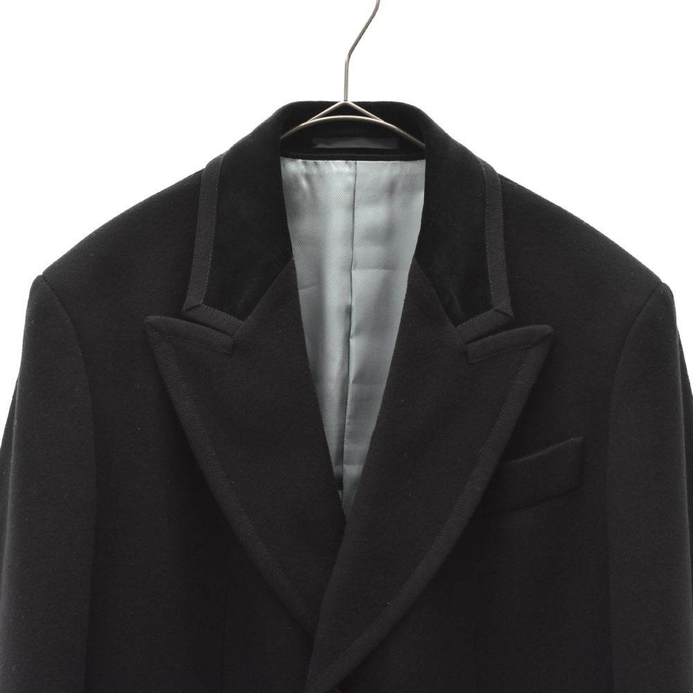 GUCCI (グッチ) DIY カラーベロア切替チェスターコート ブラック