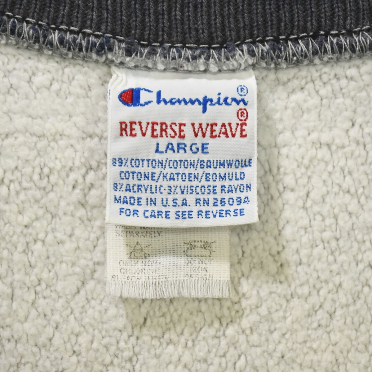 champion リバースウィーブ　90s 刺繍タグ　2段アーチ　アメリカ製 刺繍タグ】 90sヴィンテージ USA製 チャンピオン Champion 2段
