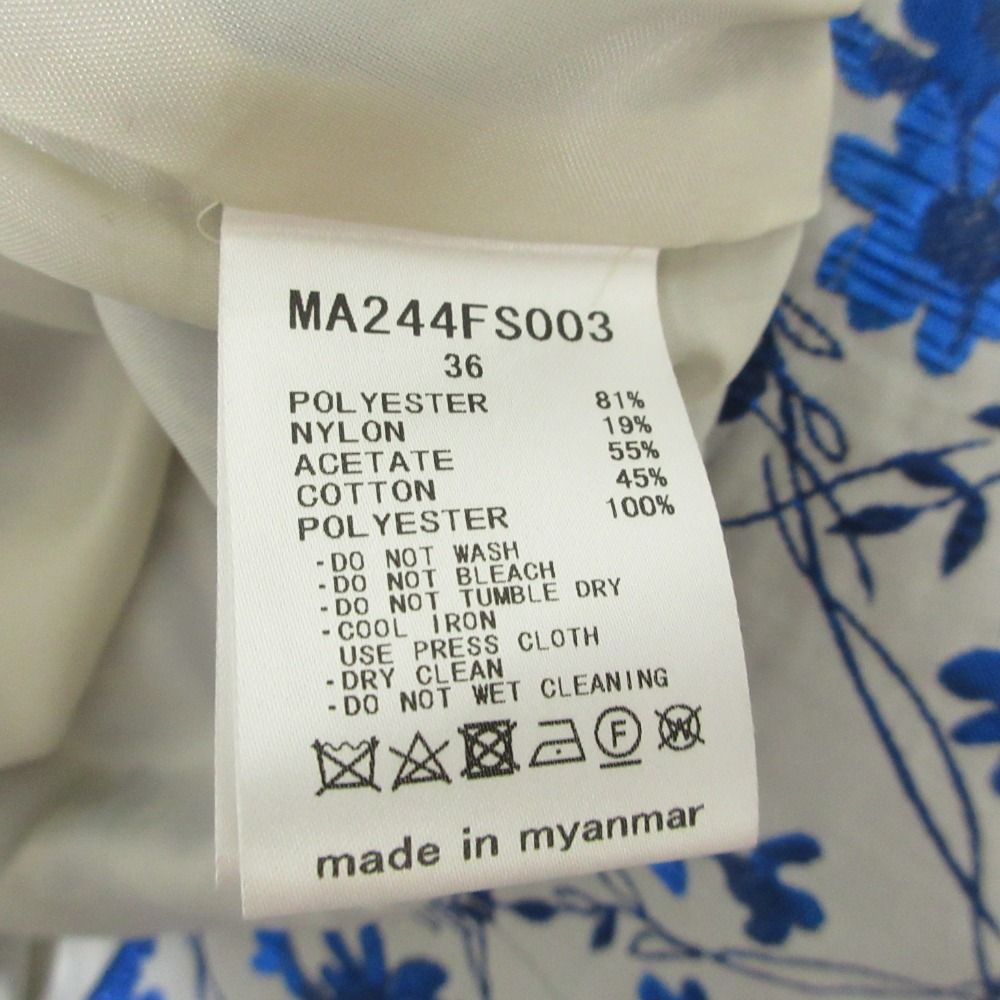 美品 24AW MUVEIL ミュベール 花ジャガード ロング フレア