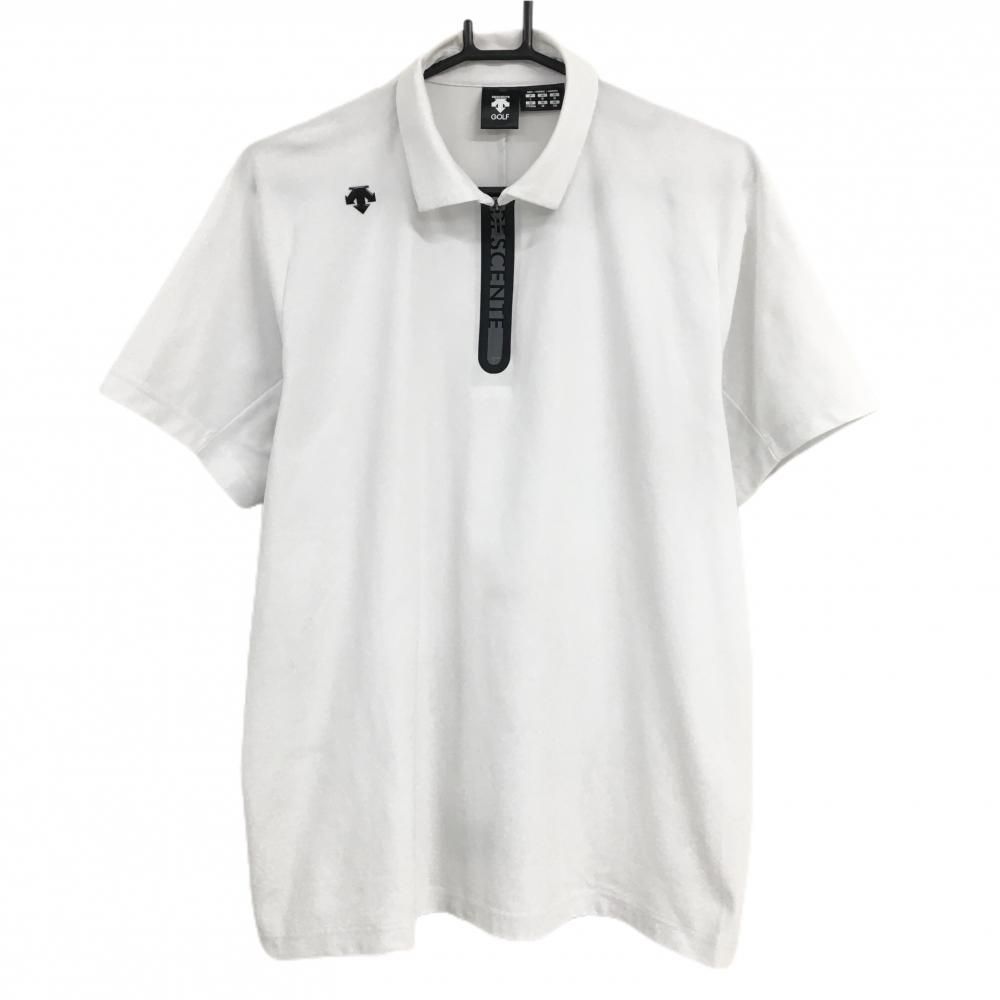 ★極美品★DESCENTE GOLF デサントゴルフ 半袖ポロシャツ 白 LL DESCENTE GOLF 【美品】デサントゴルフ 半袖ポロシャツ 白 日本