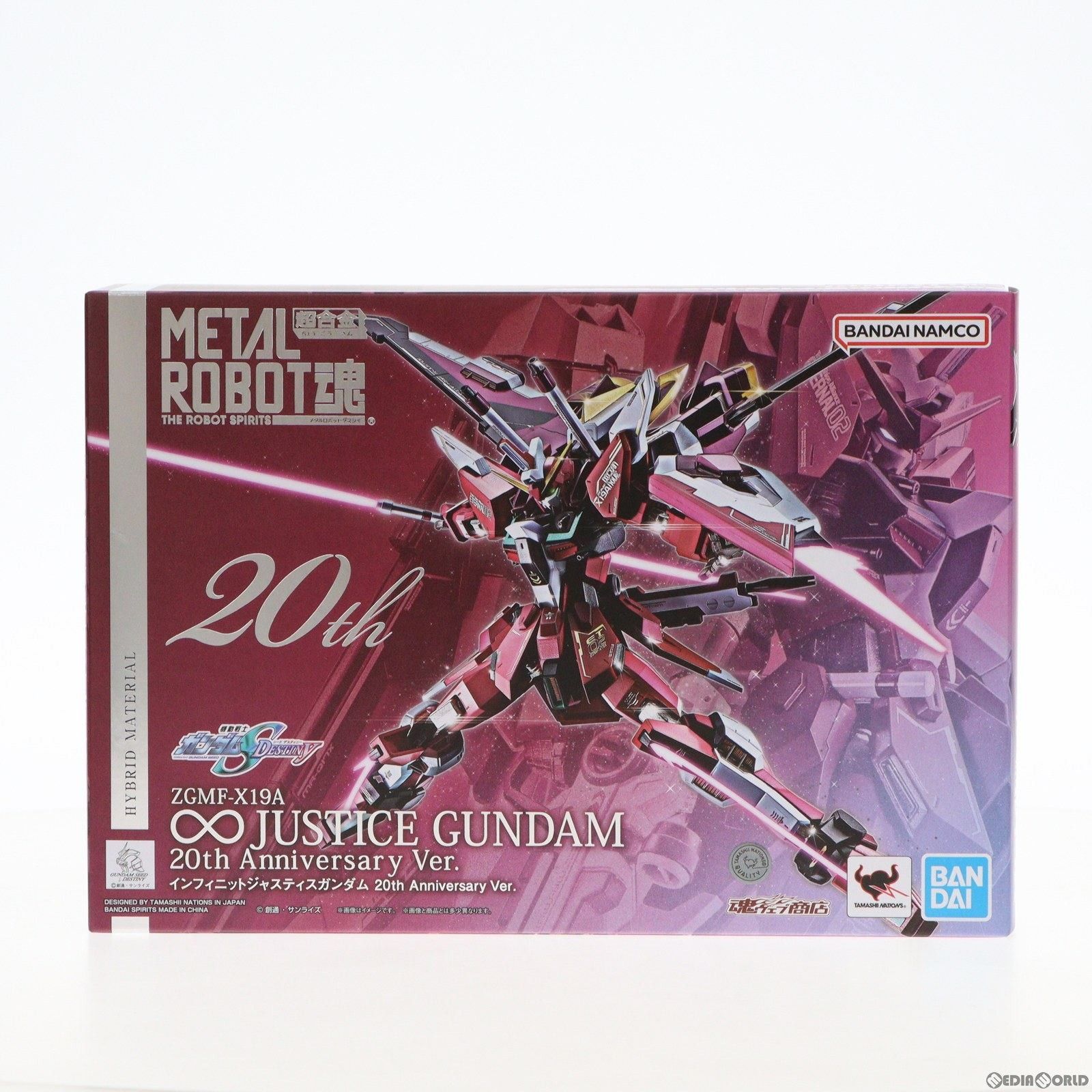 BANDAI - 魂ウェブ商店限定 L ROBOT魂(SIDE MS) インフィニットジャスティスガンダム 20th Anniversary Ver. 機動戦士ガンダムSEED DESTINY(シードデスティニー) 完成品 可動フィギュア バンダイスピリッツ 魂ウェブ商店限定 METAL ROBOT魂(SIDE MS) インフィニット