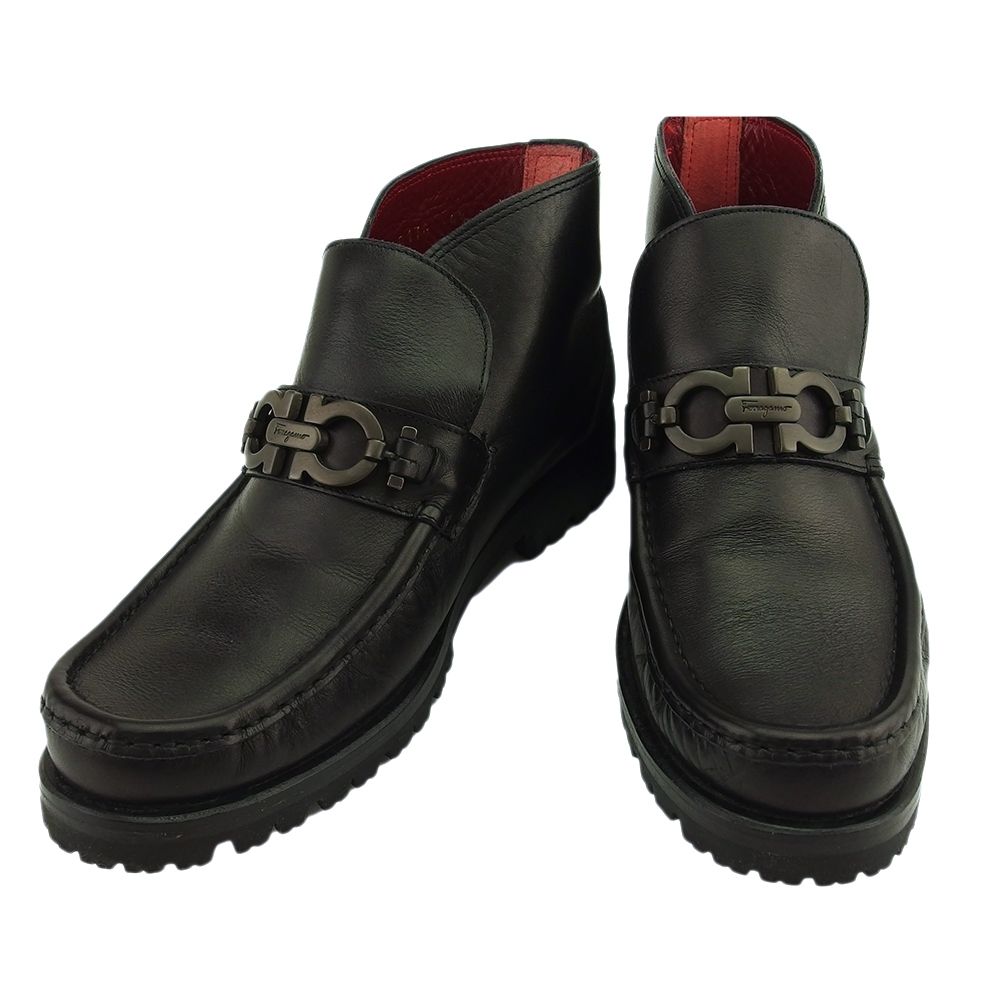 フェラガモ ブーツ　ブラック　黒　7d サルヴァトーレフェラガモ Salvatore Ferragamo ブーツ ブラック