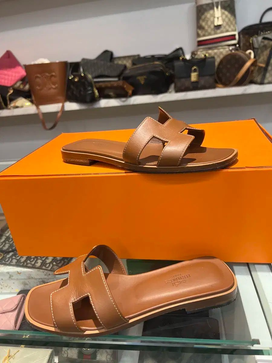 36 ） HERMES(エルメス) オラン スリッパ サンダル ゴールド
