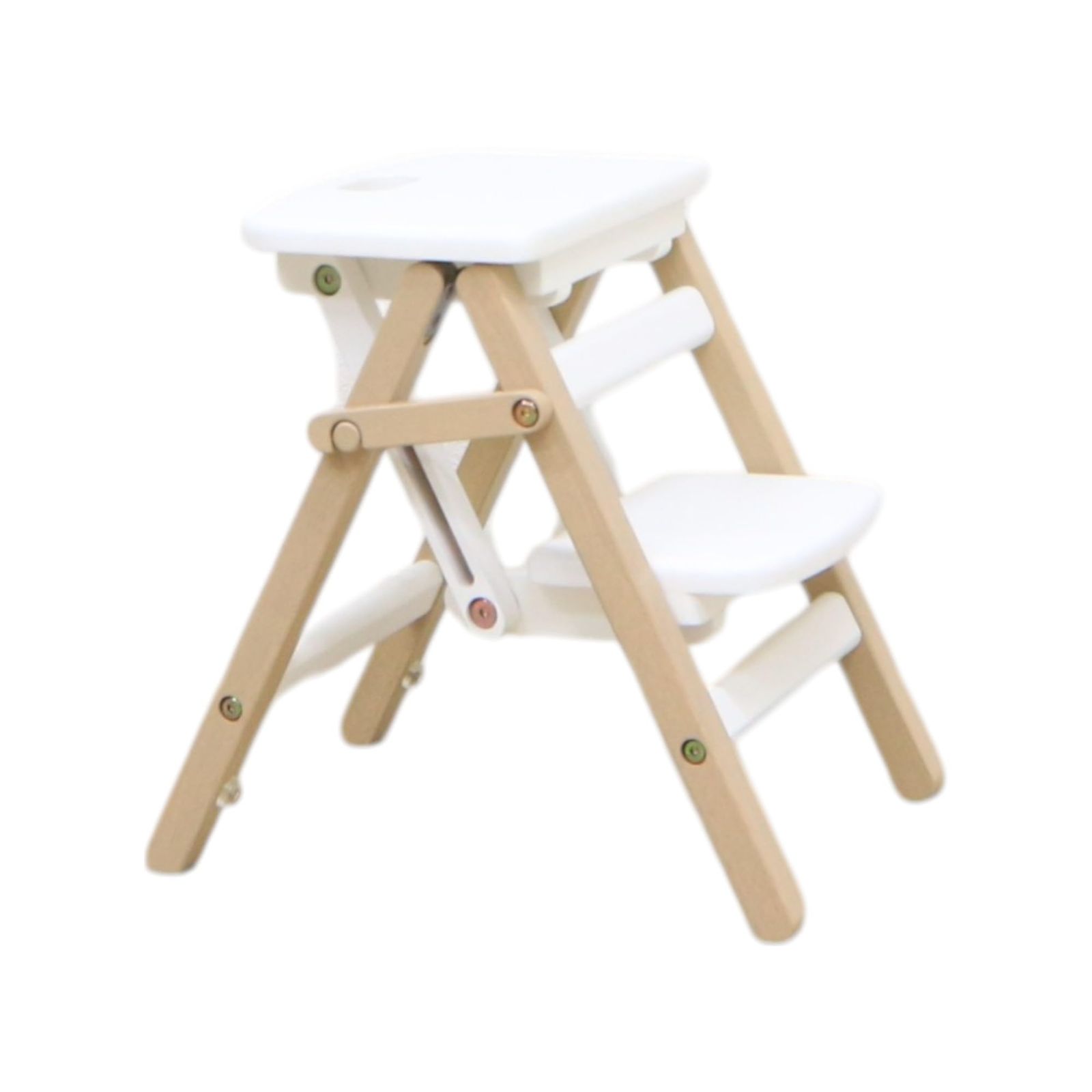 当店 カラー ホワイト こども 踏み台 子供 キッズステップ 折りたたみ ストッパー付き 子ども 木製 軽量 ふみ台 キッズ ステップ ステップ台 2段 おしゃれ 洗面所 洗面台 トイレ 手洗い ストッパー ロック機能 子供用 子ども用 ホワイト×