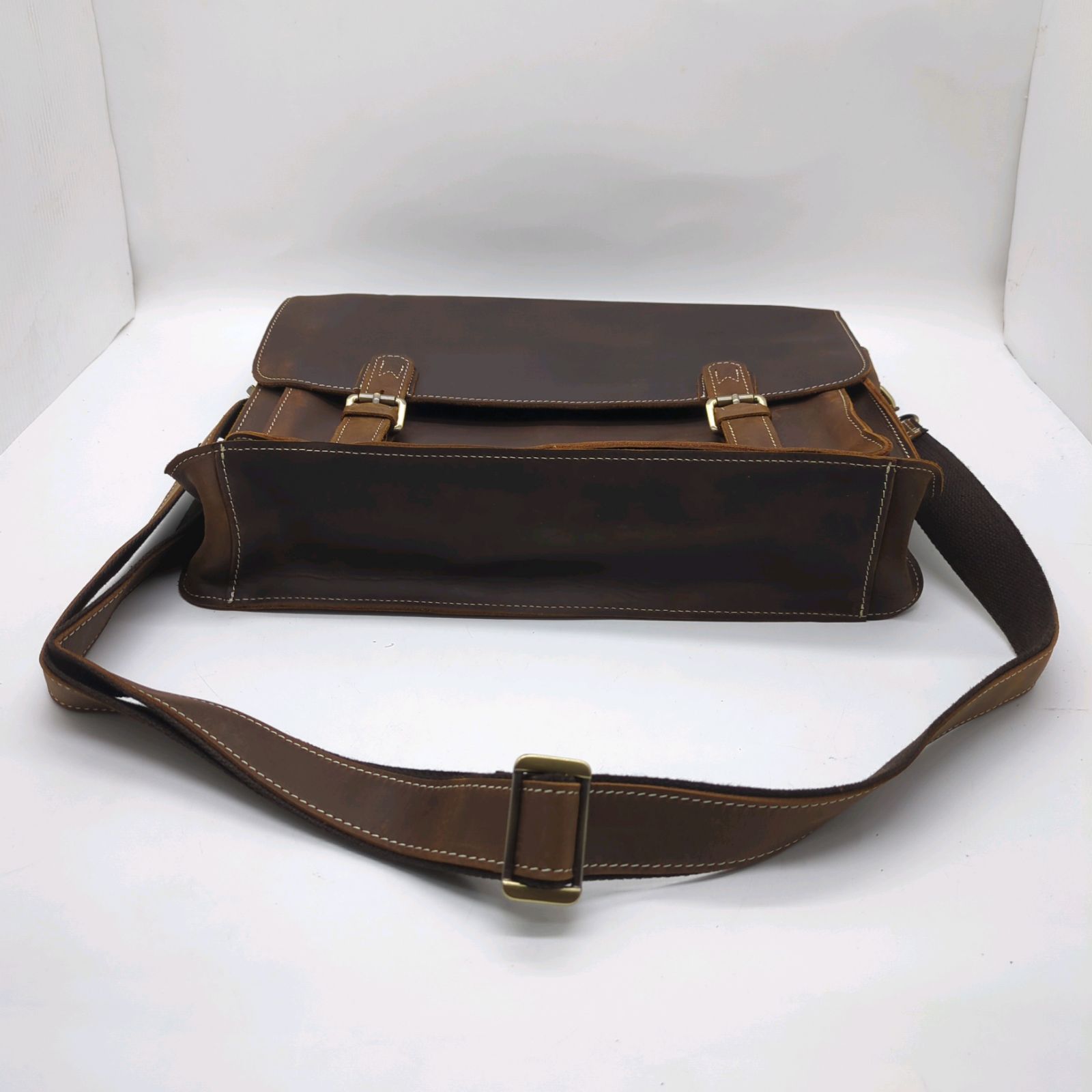 新品未使用】本革 2WAY ショルダービジネスバッグ ブラウン メンズ A4 