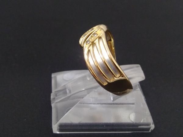 K18 Pt900 #13 0.04ct 4.9g D付きコンビリング - メルカリ