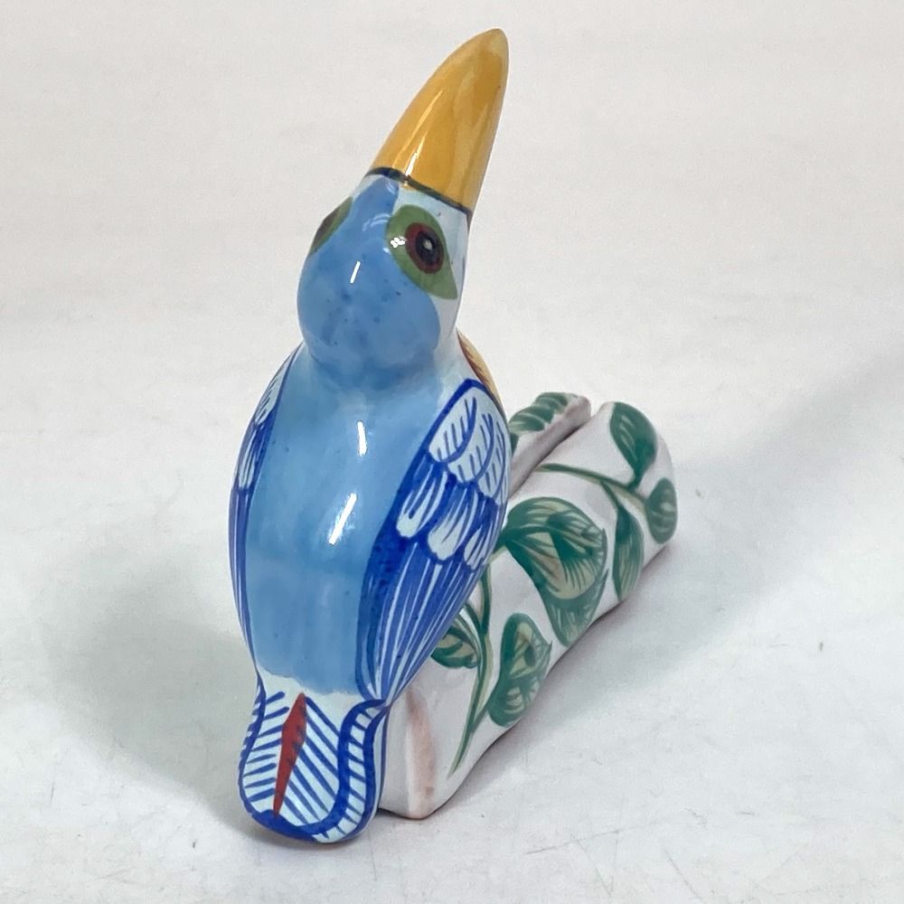 エルメス インテリア オブジェ 鳥 カードスタンド 雑貨 陶器 グリーン