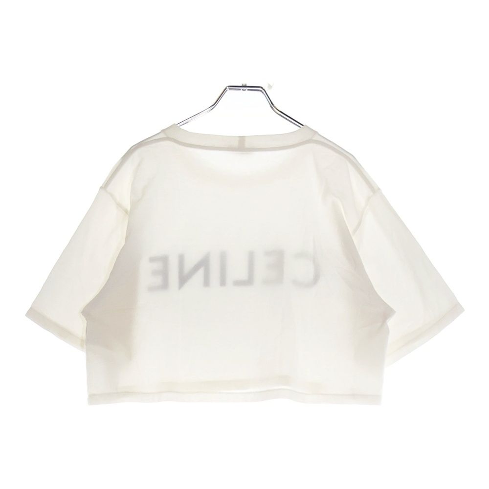 CELINE ロゴ クロップドTシャツ サイズS ホワイト CELINEセリーヌクロップドTシャツS