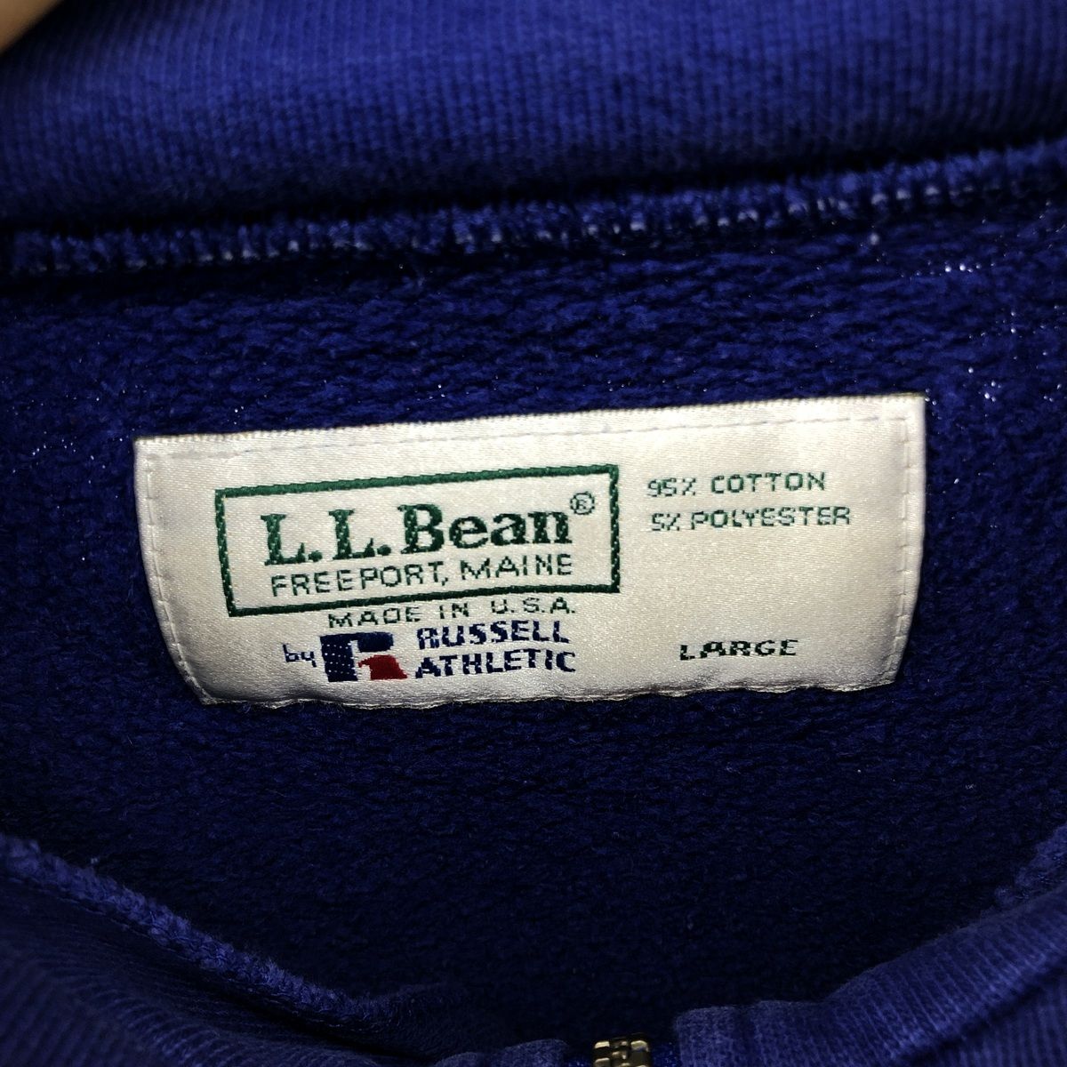 古着 90年代 ラッセル Russell L.L.Bean エルエルビーン ダブルネーム ハーフジップスウェットシャツ トレーナー USA製/eaa479948