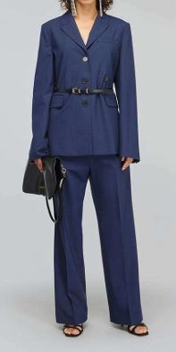 SEMICOUTURE 25ss Slacks Pants セミクチュール スラックス パンツ ネイビー ERICA CAVALLINI エリカ カヴァリーニ