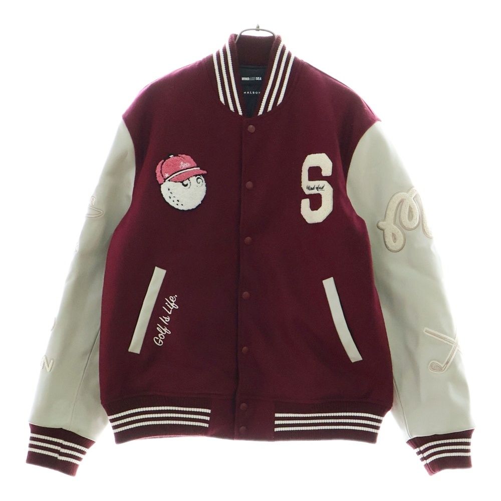 マルボン　ウィンダンシー　スタジャン　試着のみ WIND AND SEA (ウィンダンシー) ×MALBON GOLF マルボンゴルフ レザー