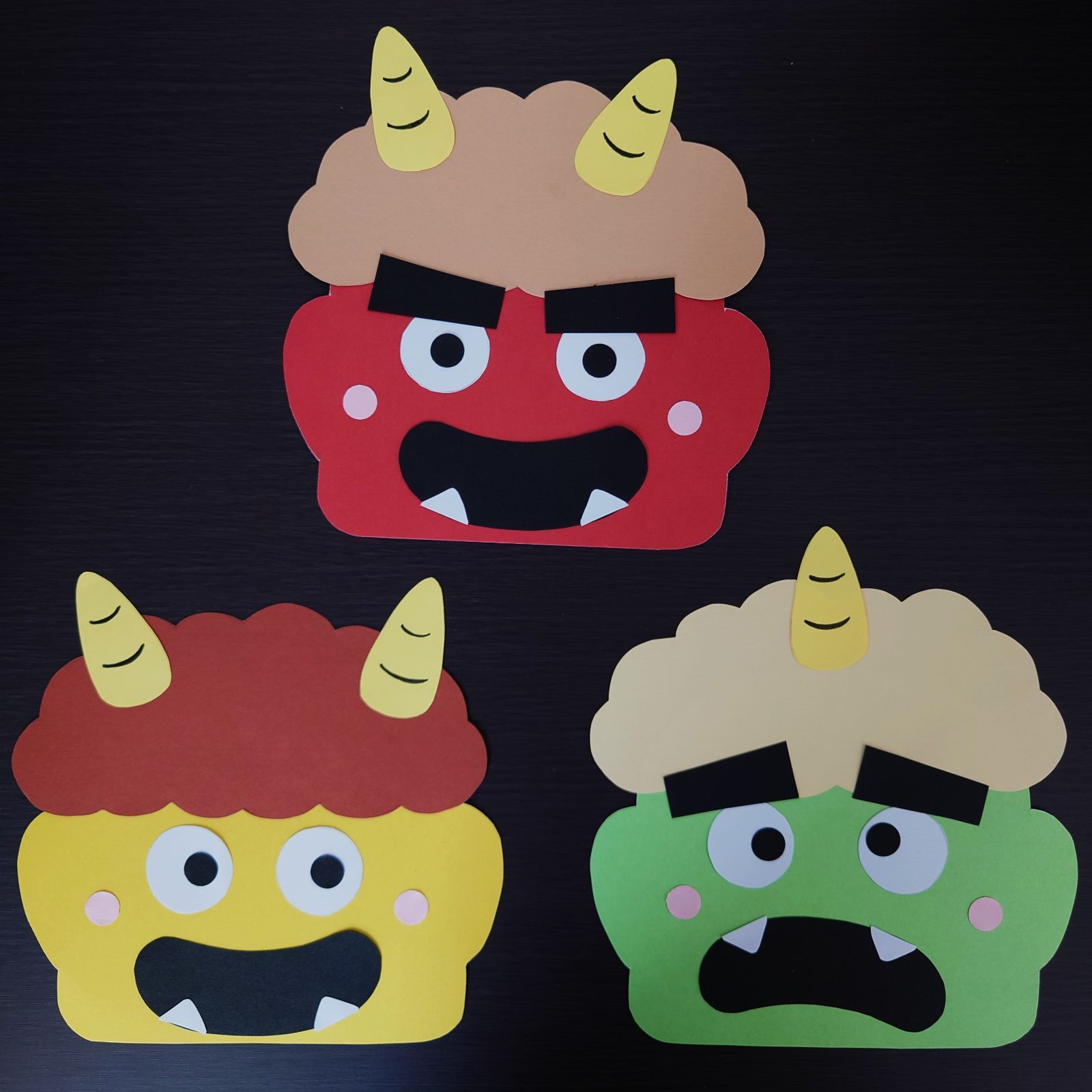 鬼 10 節分 立体 製作キット 工作 壁面飾り 保育 高齢者 クラフト 節分