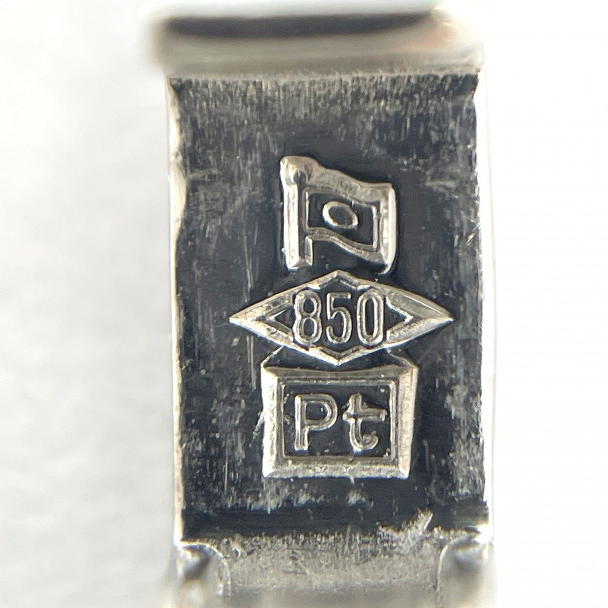 5khd299】喜平 ブレスレット Pt850 プラチナ 6面 ダブル 20.4cm 20.7g  