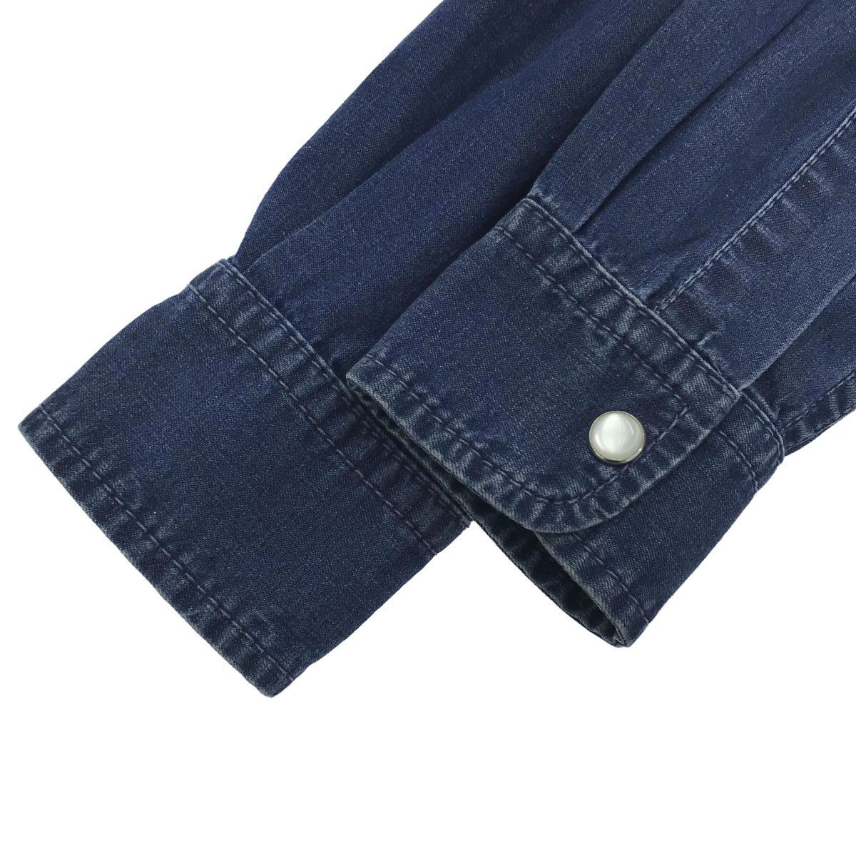 【希少】美品 ステラマッカートニー デニムシャツ アロハ柄 長袖 ロング 希少】美品 ステラマッカートニー デニムシャツ アロハ柄 長袖