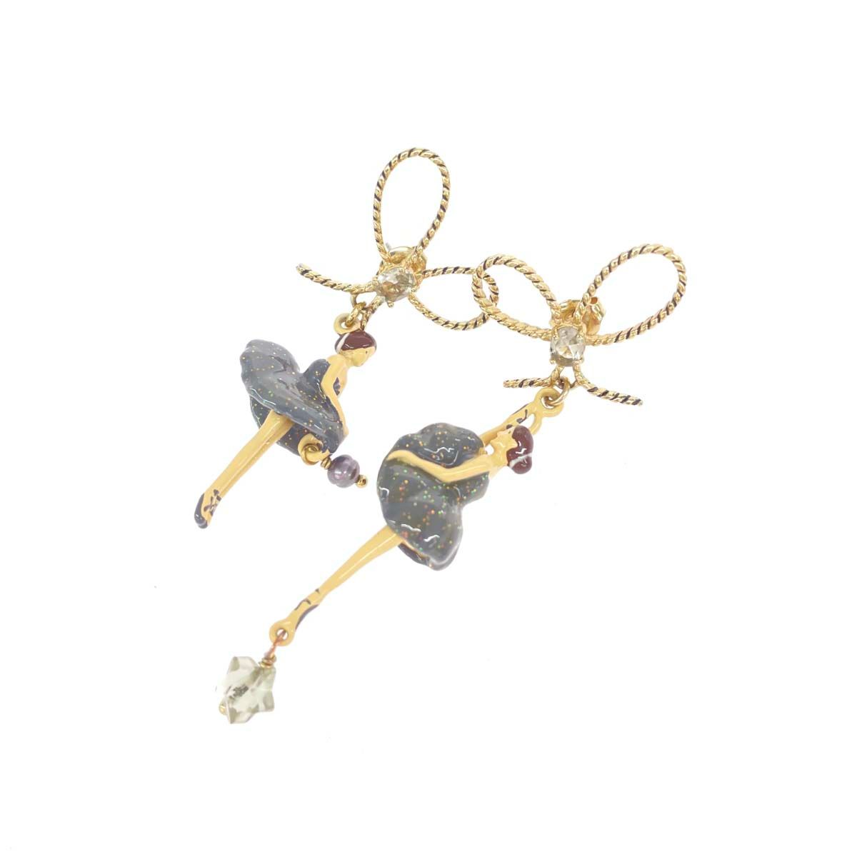 Les Néréides レネレイド ゴールド リボン ピアス 【公式通販】