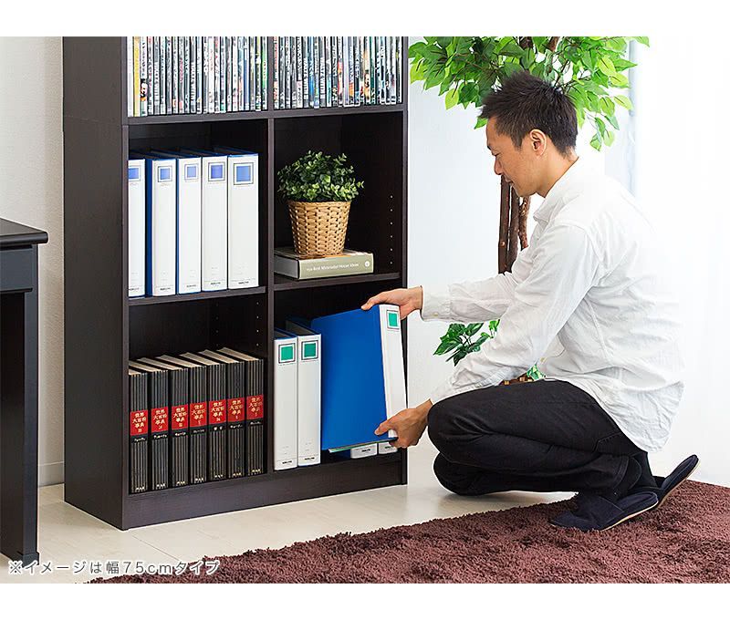 AVD1022161 本棚 ロールスクリーン付 シェルフ 幅90cm 高さ180cm