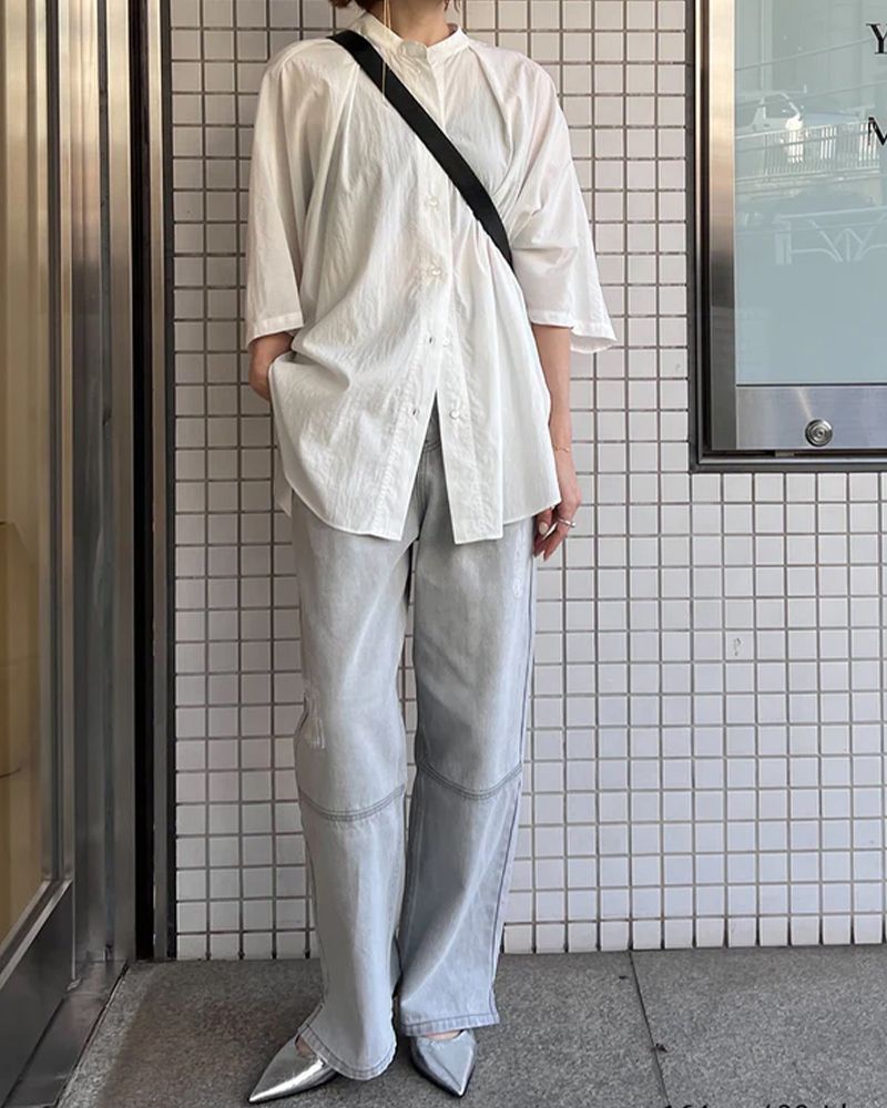 YENN ハイライズタックワイドデニム 36 再入荷・YENN (エン)】ハイライズタックワイドデニム | La