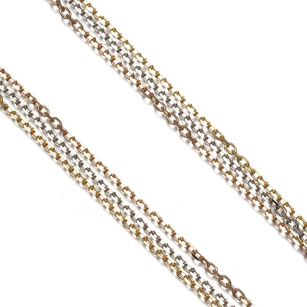 カルティエ チェーントリニティネックレス スリーカラー 46cm 2C