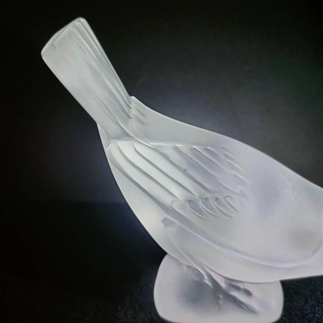 LALIQUE - 最高品質★ルネ・ラリック クリスタル スズメ ペーパーウェイト 雀 小鳥 スズメ 最高品質☆ルネ・ラリック クリスタル スズメ ペーパーウェイト