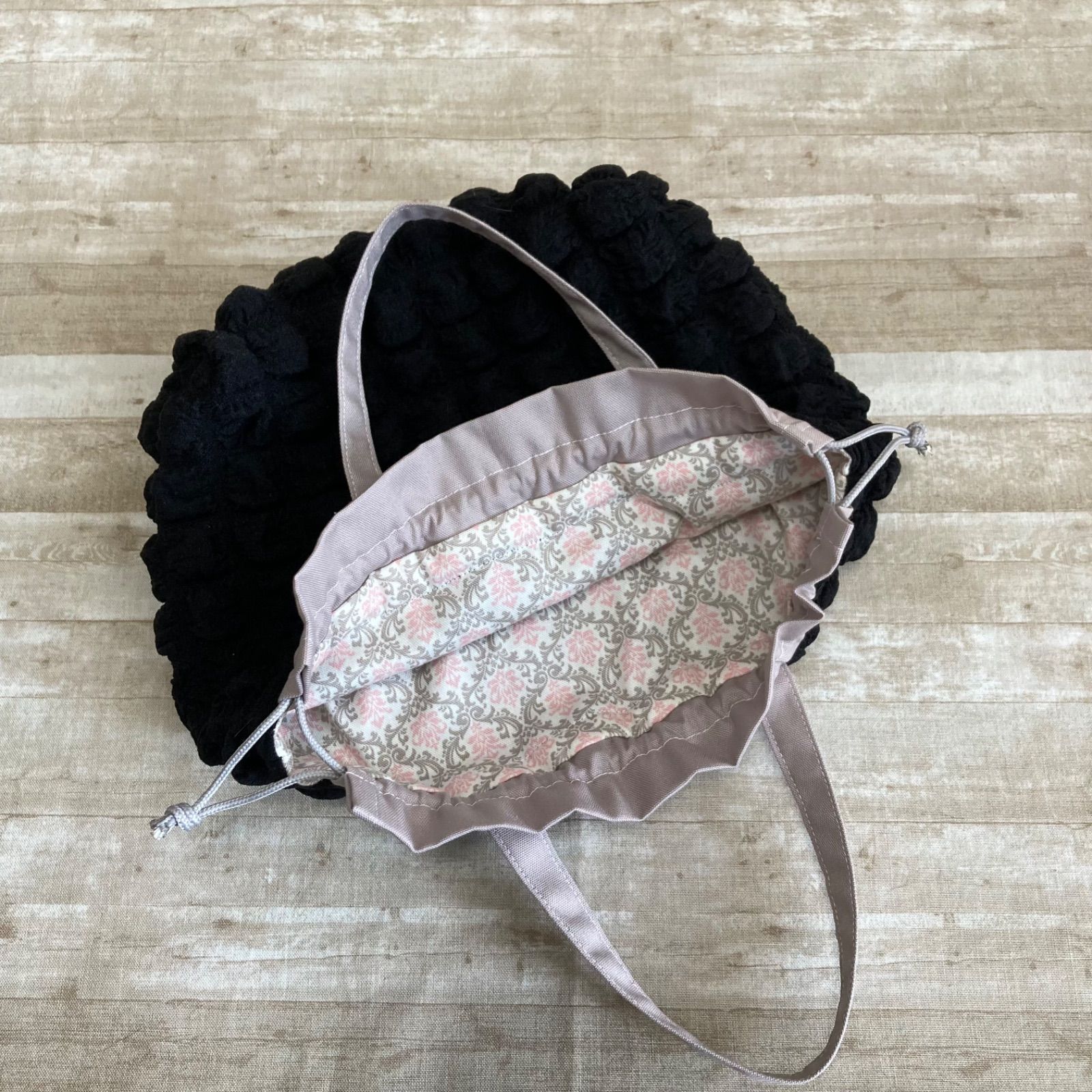 専用✳︎SALE✳︎ハンドメイド✳︎ワッフル生地　くすみピンク　巾着　コップ袋などに♪ 専用✳︎SALE✳︎ハンドメイド✳︎ワッフル生地 くすみピンク 巾着