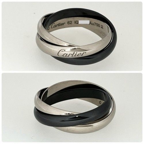 ★極美品★Cartier トリニティリング セラミック CARTIER カルティエ トリニティ リング MM B4095662 750WG