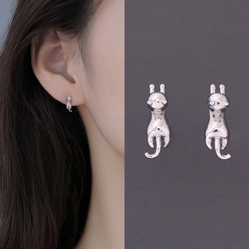 ピアス ねこ 猫 にゃんこ 金属アレルギー つけっぱなし メタル