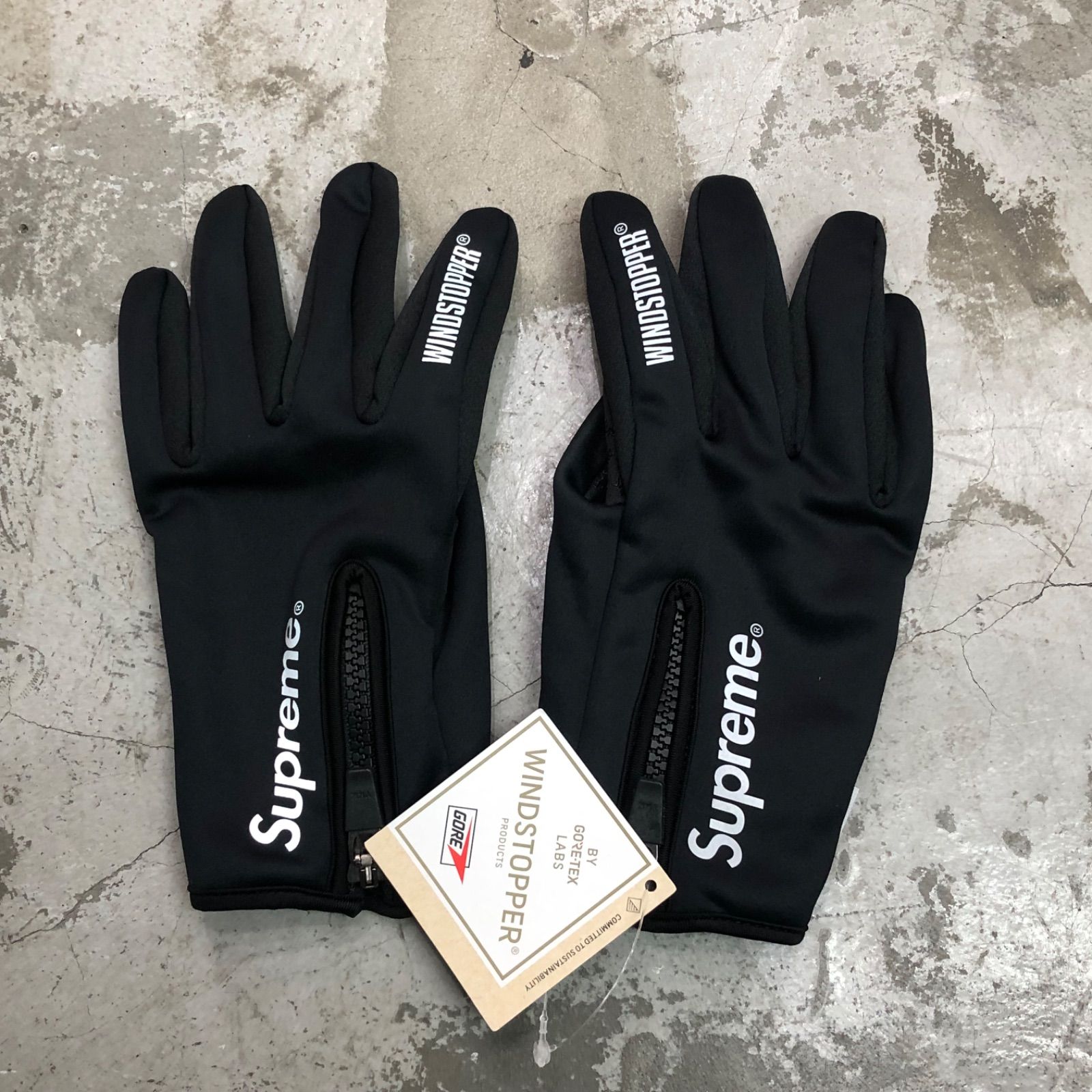 Supreme WINDSTOPPER Zip Gloves Black M新品