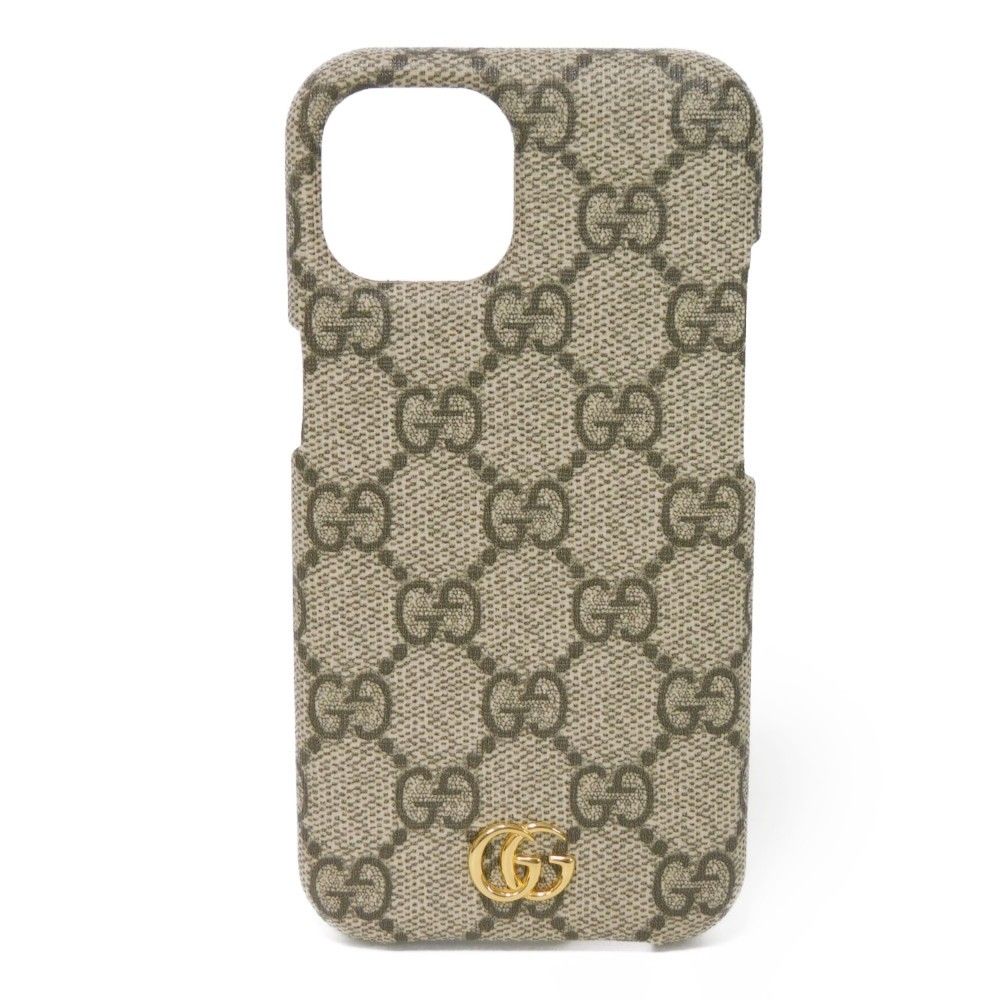 GUCCI グッチ オフィディア iPhone 15 ケース 現行 ダブルG ベージュ エボニー GGスプリーム スマホケース 763787 K5I0G 9742