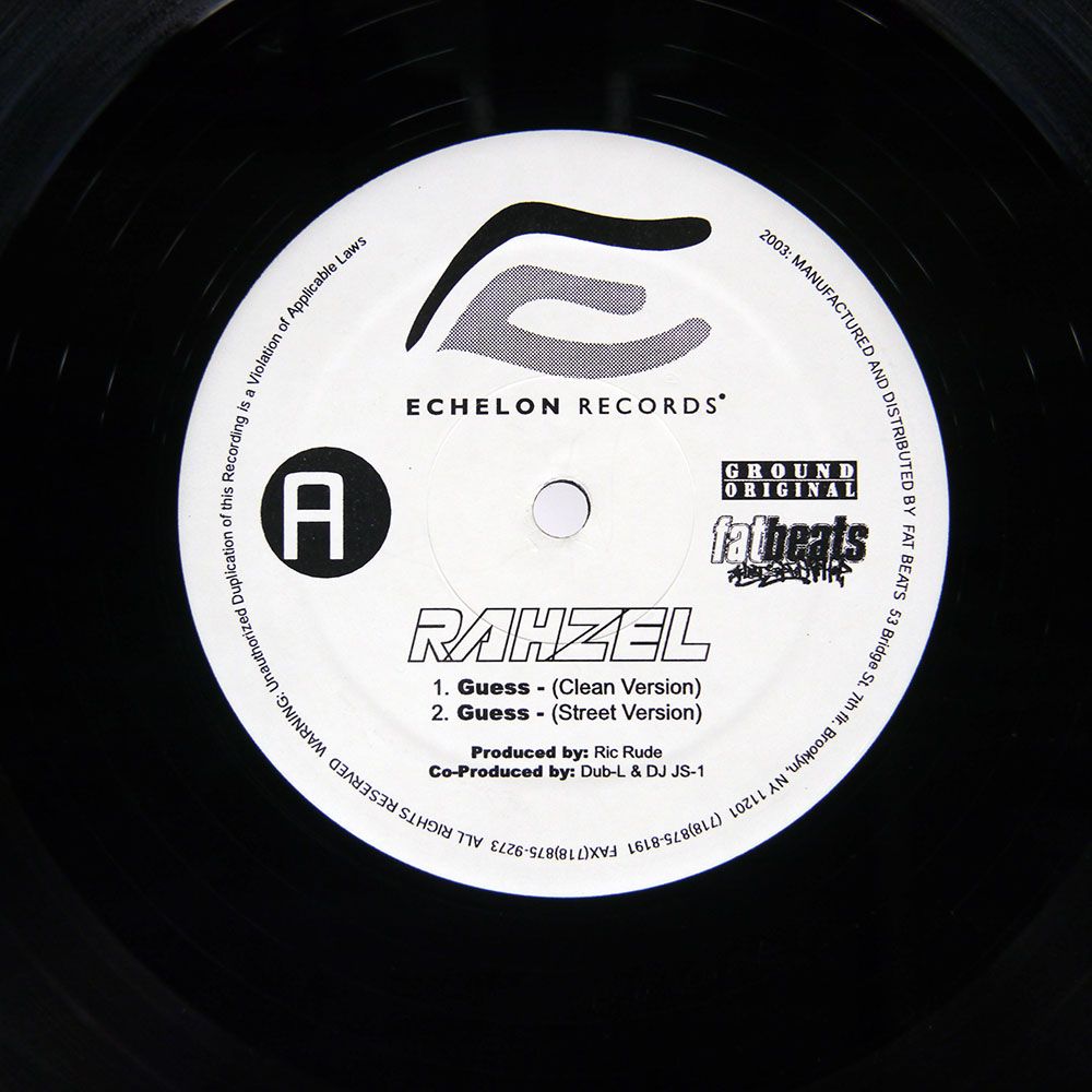 US盤 RAHZEL/GUESS (U NEVER KNEW)/ECHELON ECH1011 12 - メルカリ