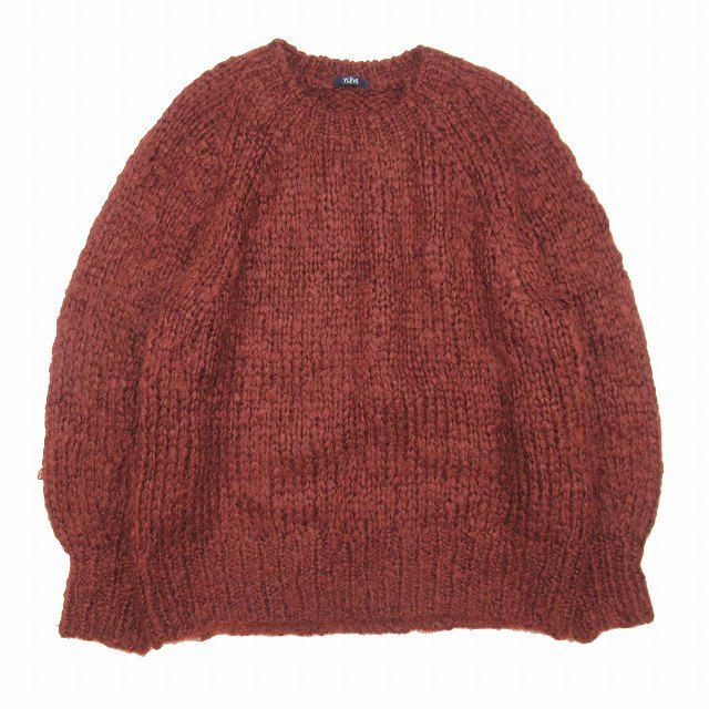 美品 21aw イレーヴ YLEVE MOHAIR ORGANIC WOOL HAND KNIT ハンドニット モヘア × オーガニックウール  ローゲージ 手縫い セーター F シダー 赤茶系/△I33/ - メルカリ