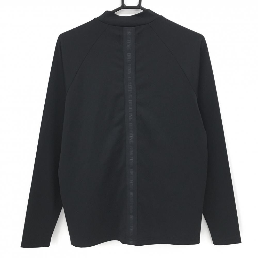 超 ブリーフィング 長袖ハイネックシャツ 黒 背面ロゴライン メンズ S ゴルフウェア 2025年モデル BRIEFING WWW_OLIVIERBERNSTEIN_COM