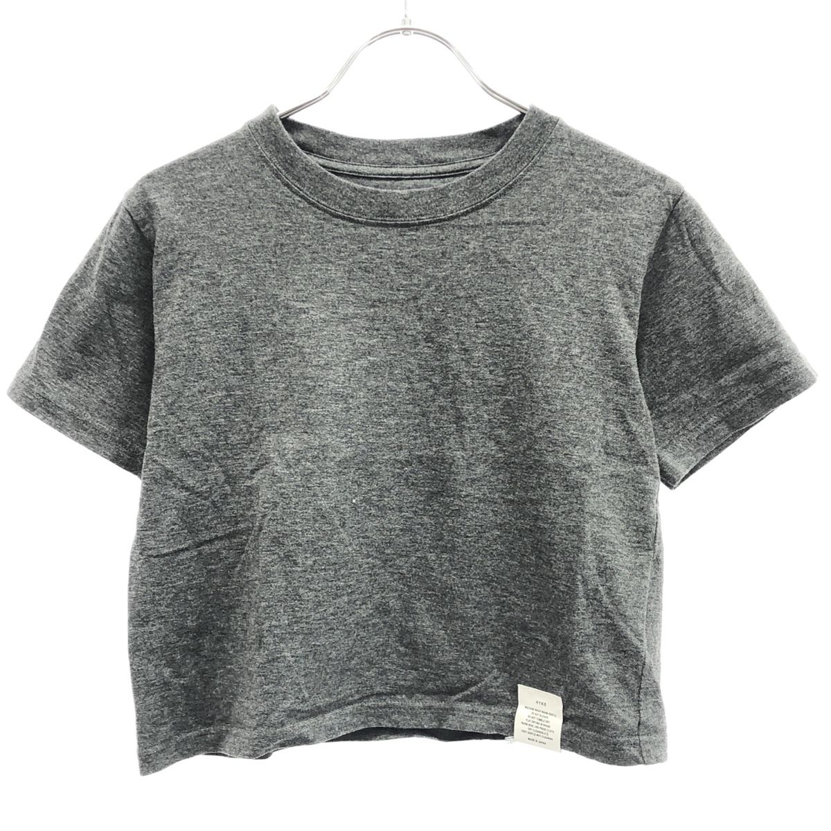 HYKE ハイク 24SS クロップドTシャツ 241-12382 グレー 2