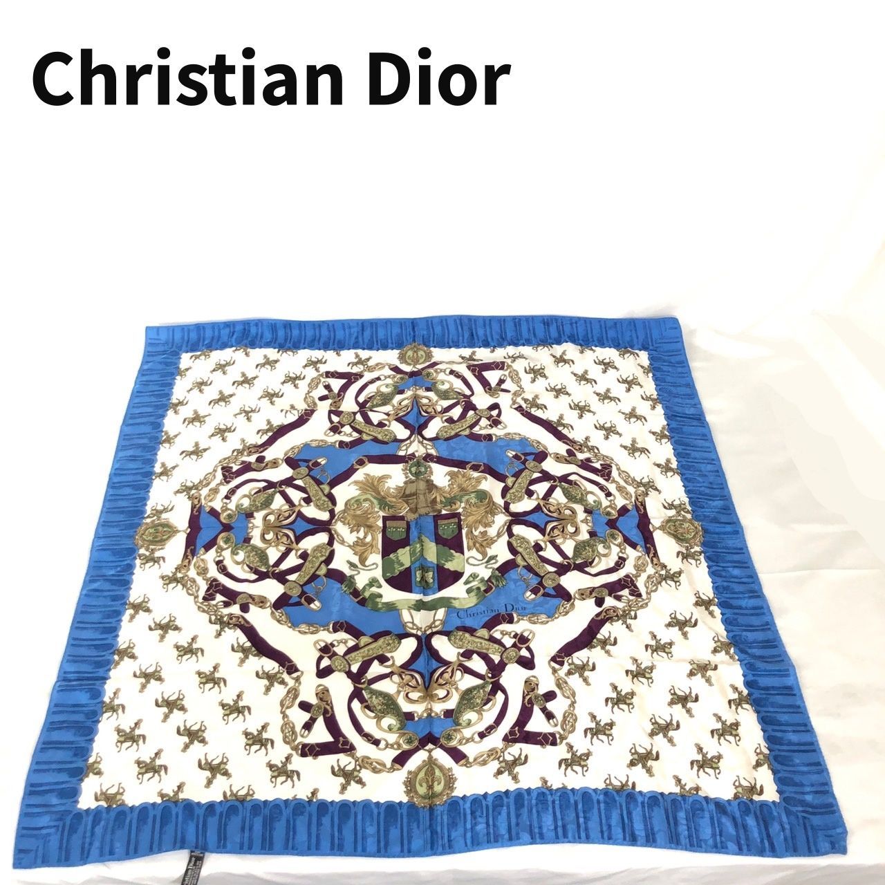 Christian Dior クリスチャンディオール スカーフ 90cm スクエア 大判 