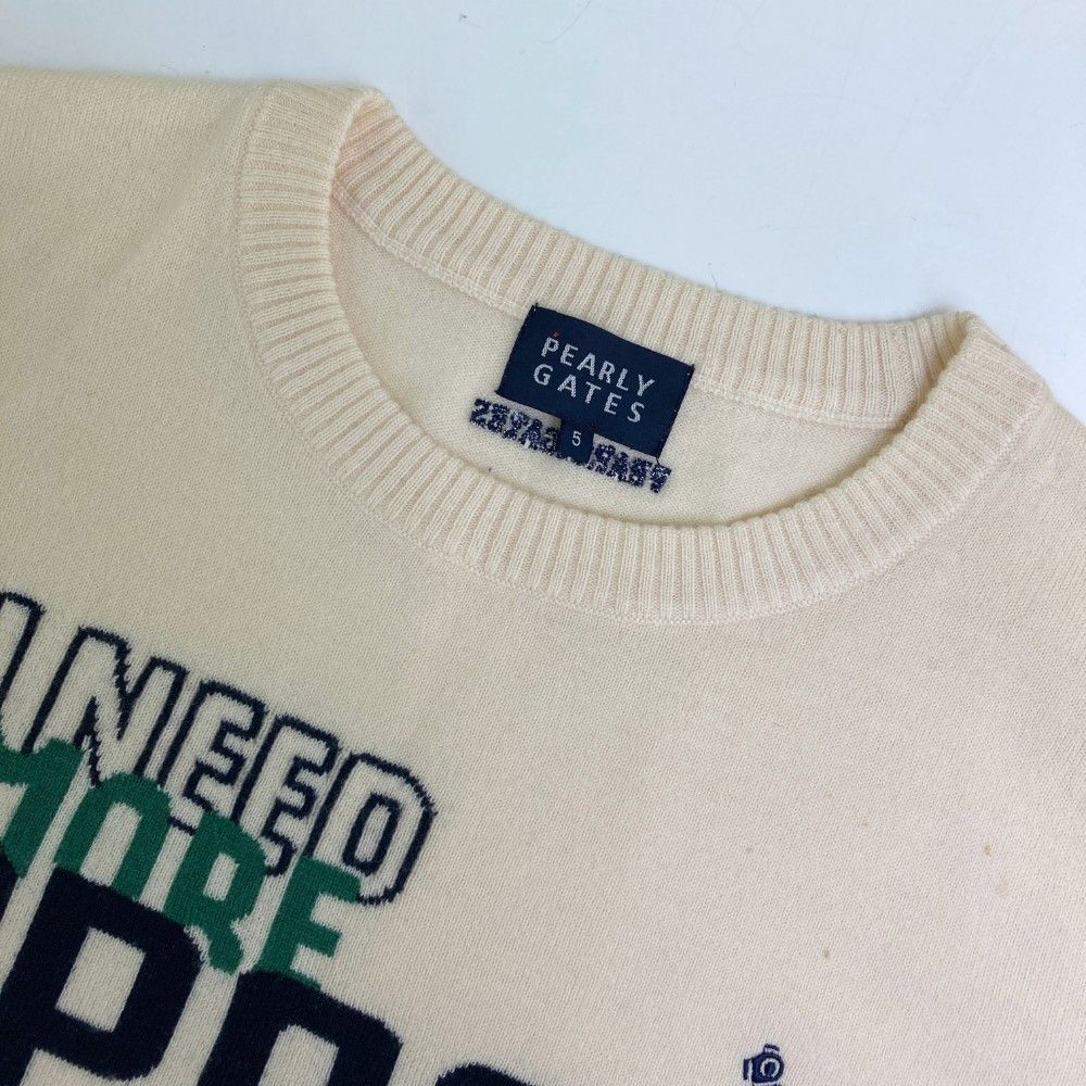 PEARLY GATES パーリーゲイツ ベージュ セーター サイズ5 サイズ：5 PEARLY GATES パーリーゲイツ ニットセーター ベージュ系