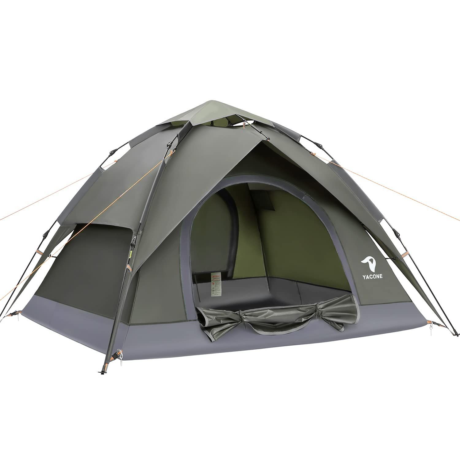 YACONE テント ワンタッチテント 3～4人用 2WAY テント 二重層 設営