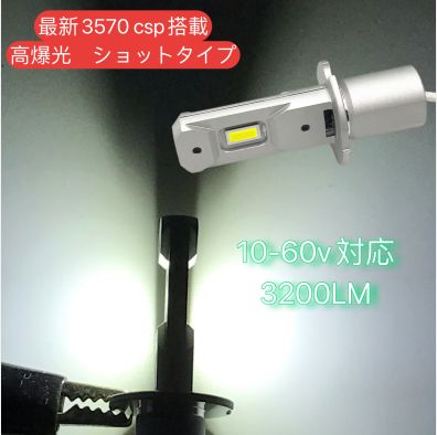 車検対応 爆光 12V/24V兼用 H3 LED フォグランプ 最新改良CSPチップ搭載 左右セット ポン付け三菱ふそう 日野 - メルカリ