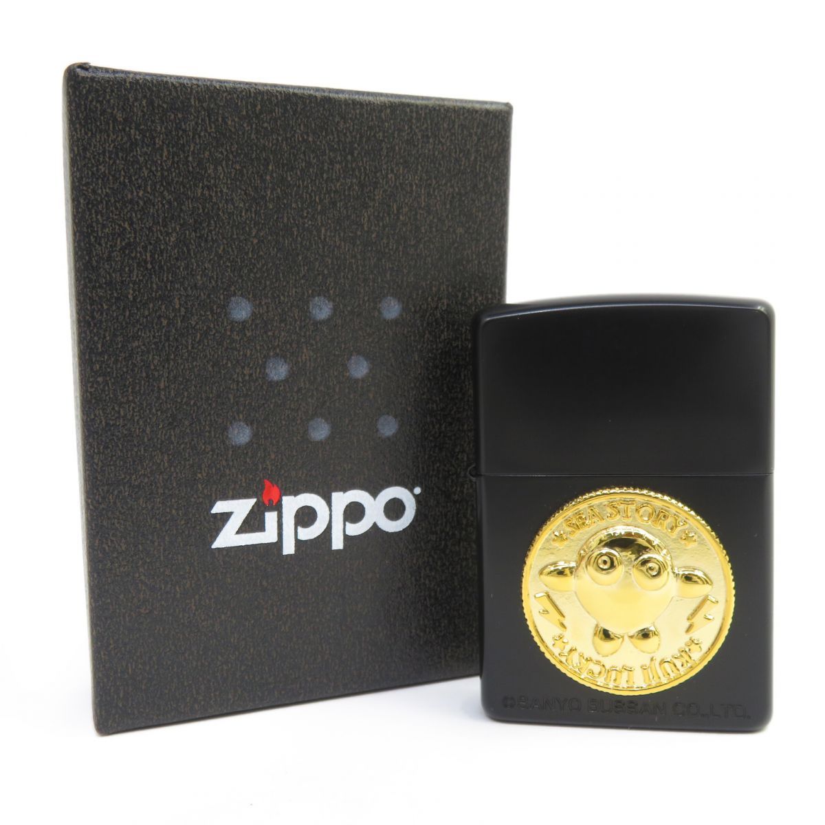 未使用】Zippo ジッポー 海物語 クジラッキー A ブラック オイル 