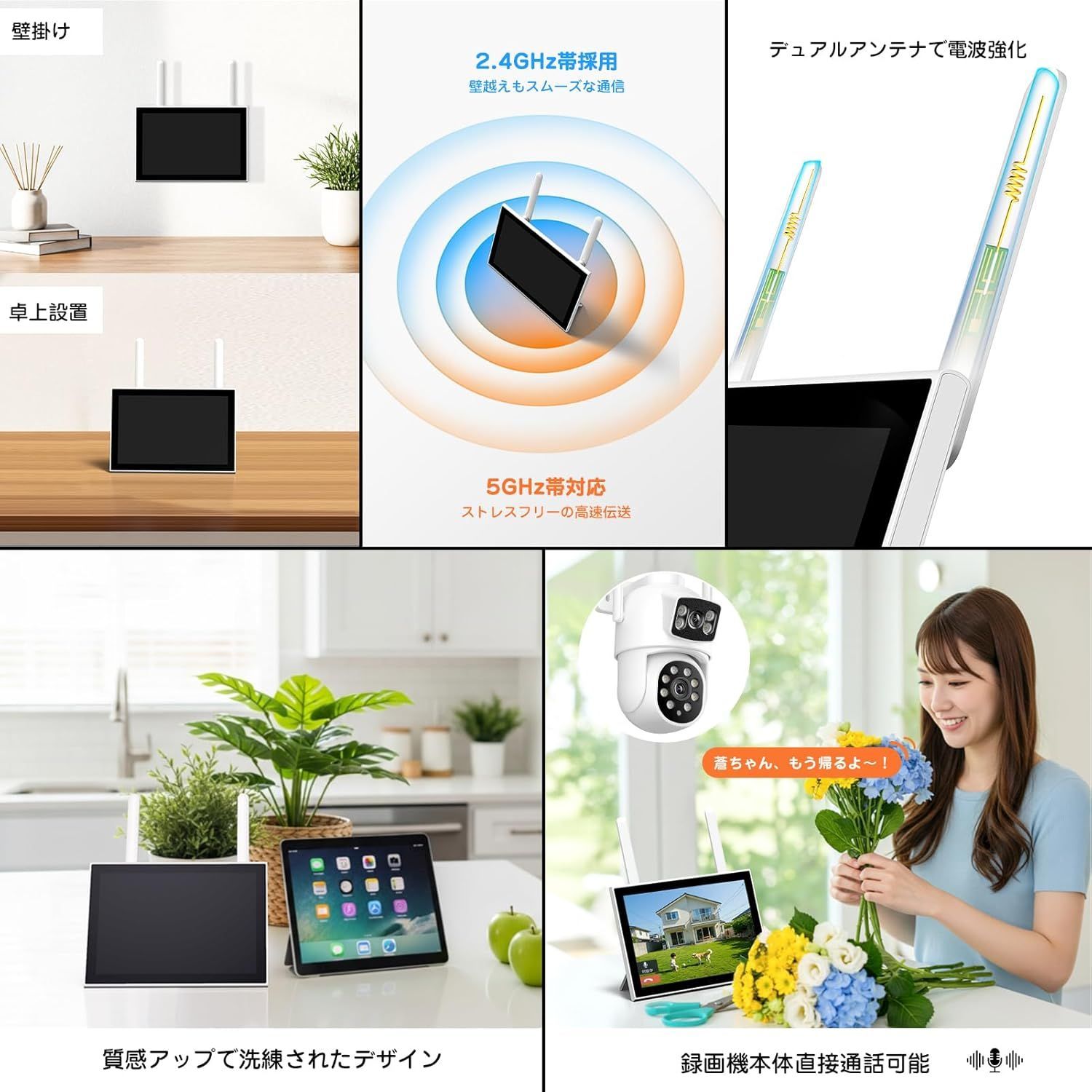 二つ監視画面 10インチモニター 自動追跡 防犯カメラ 屋外 無線 ダブルレンズ 二画面同時監視 自動追尾 YESKAMOO ぼうはんカメラ 屋外 セット