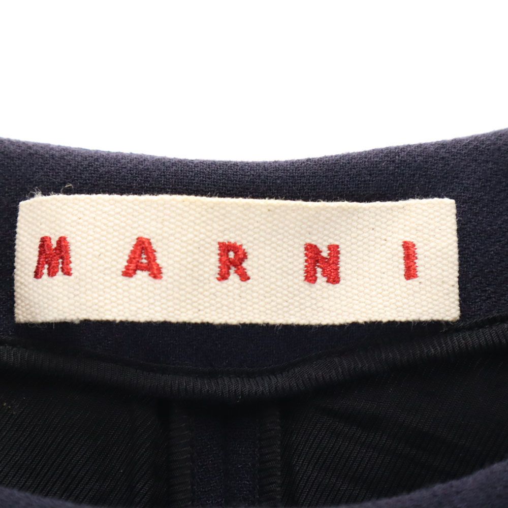 美品 マルニ ジャケット ノーカラー イタリア製 ネイビー MARNI 38 Yahoo!オークション - 【MARNI マルニ】ノーカラージャケット