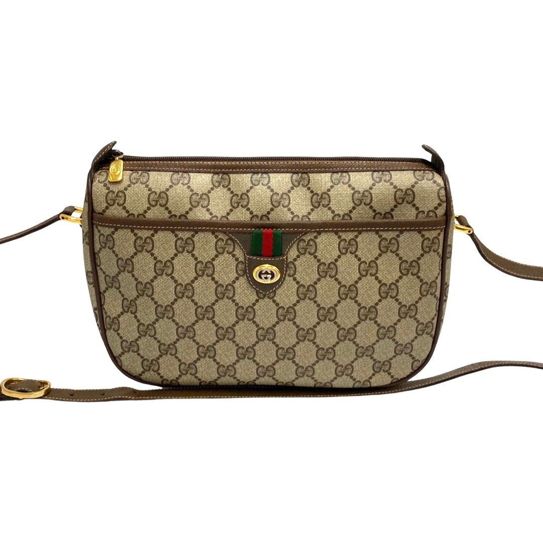 極 美品 GUCCI グッチ オールドグッチ ヴィンテージ シェリーライン GG